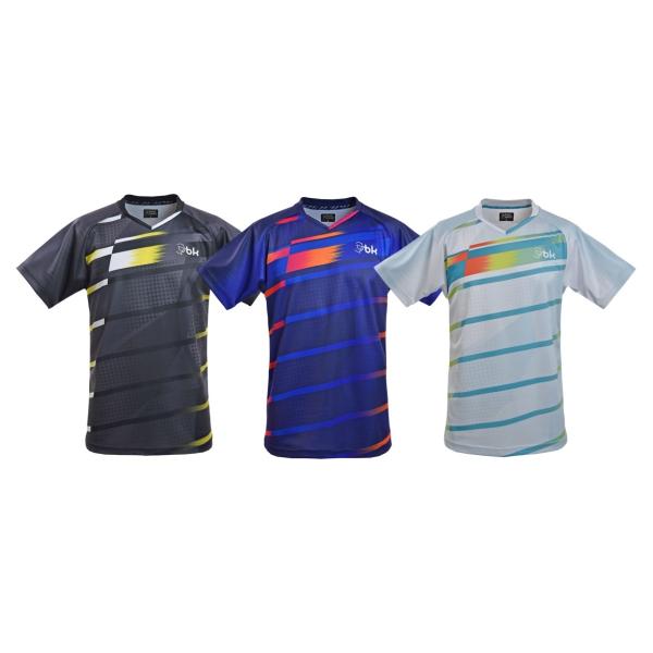 メーカー ブラックナイト　black night品　名 ゲームウェア品　番 T-2530性　別 UNISEX：男女兼用素　材 ポリエステル100％カラー ブラック、ホワイト、ネイビーブルー生産国 日本吸汗速乾、UVケア日本バドミントン協会公...