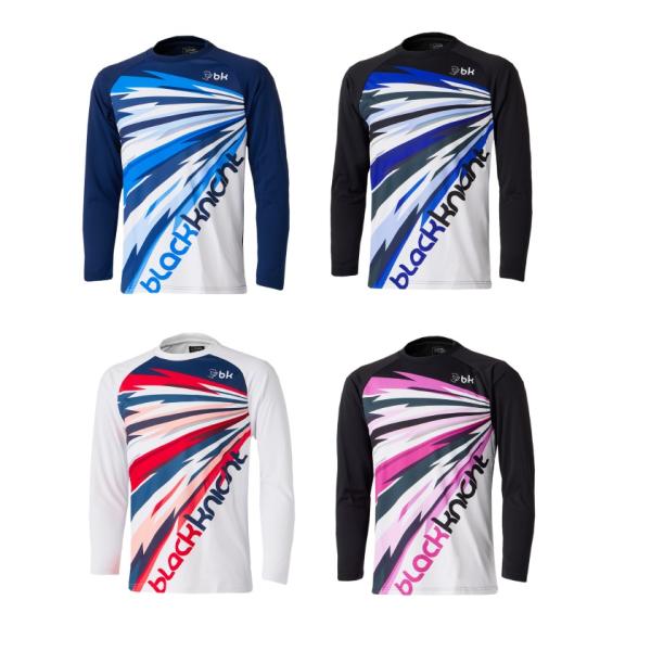 稲妻のように力強くスポーティーなデザインが特徴的なロング T シャツしっとりなめらかな生地5.6oz の厚手ドライ素材 ( 吸汗速乾 )メーカー ブラックナイト　black night品　名 ドライロングTシャツ品　番 T-3297U性　別...