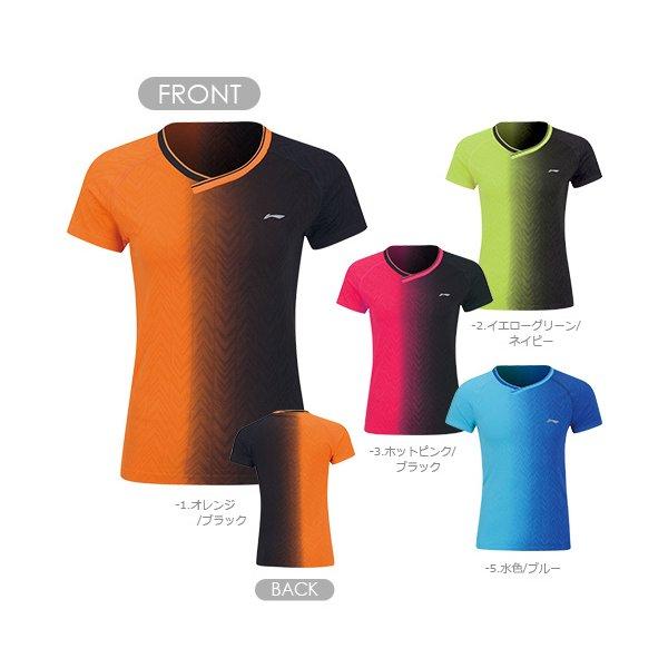 リーニン バドミントン ウェア LI-NING レディース 中国ナショナルチームゲームシャツ AAYP096 2025年カタログ商品