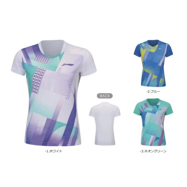 リーニン バドミントン ウェア LI-NING レディース ゲームシャツ AAYS064 2024年カタログ商品
