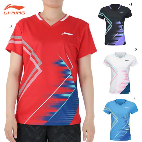 リーニン バドミントン ウェア LI-NING レディース ゲームシャツ AAYV046 2025年カタログ商品