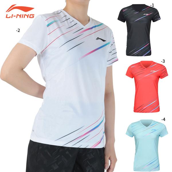 リーニン バドミントン ウェア LI-NING レディース ゲームシャツ AAYV050 AAYV188 2025年カタログ商品