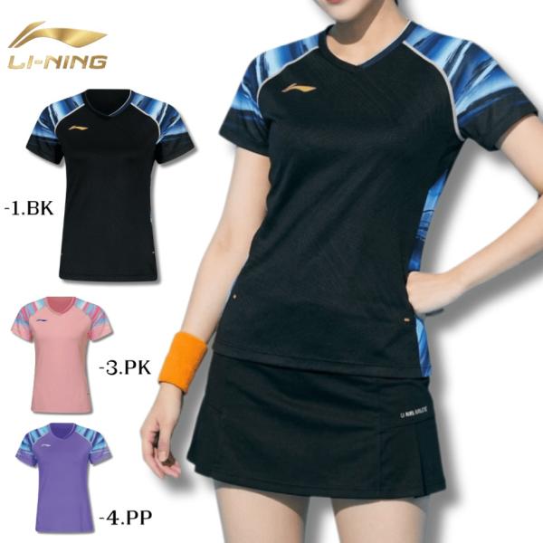 リーニン バドミントン ウェア LI-NING レディース ゲームシャツ AAYW042 2026年カタログ商品