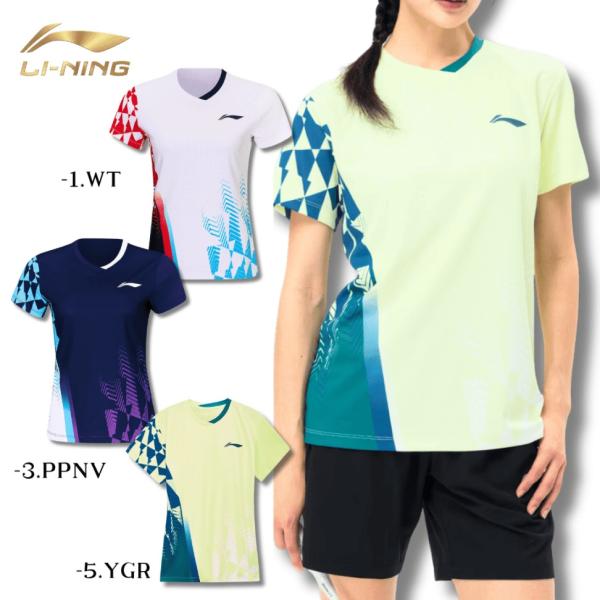 リーニン バドミントン ウェア LI-NING レディース ゲームシャツ AAYW052 2026年カタログ商品
