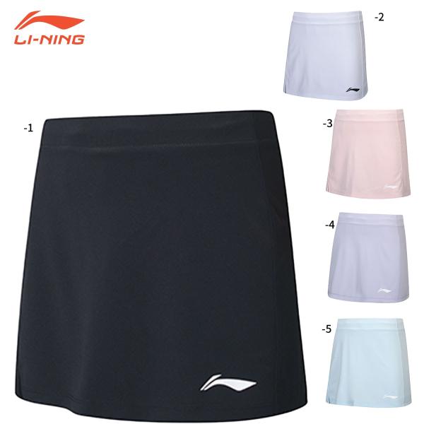 リーニン バドミントン ウェア LI-NING レディース ゲームスカート ASKU218 ASKV324 2025年カタログ商品
