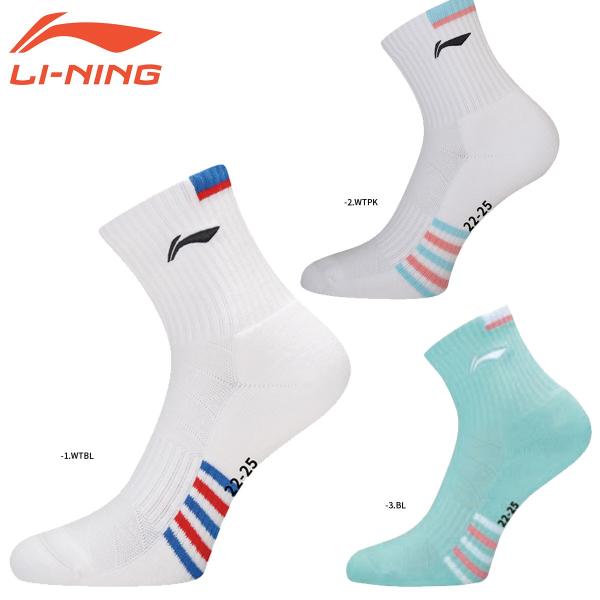 リーニン バドミントン ソックス LI-NING レディース スポーツソックス AWST060 2026年カタログ商品