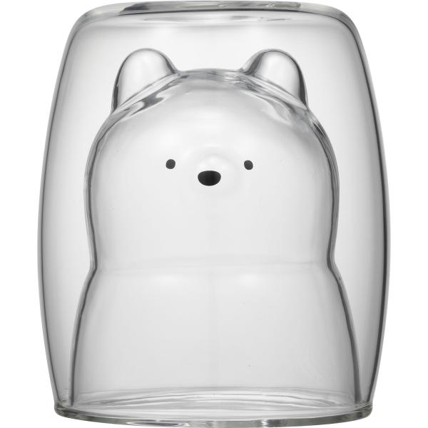 ユーシーエー uca 耐熱アニマルダブルグラス イヌ 2層構造 電子レンジ対応 デザートグラス ドリンク ゼリー プリン インスタ映え 熱湯 食器洗浄機 食洗器対応 レシピ付き  863793　アウトドア　飲み物を注いで楽しむ耐熱アニマルグ...
