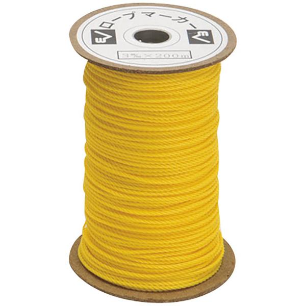 エバニュー EVERNEW ロープマーカー3×200 体育 授業 体育授業 体つくり 部活 運動 ロープ  EKA181 Y　専用釘はEKA186と同サイズ。