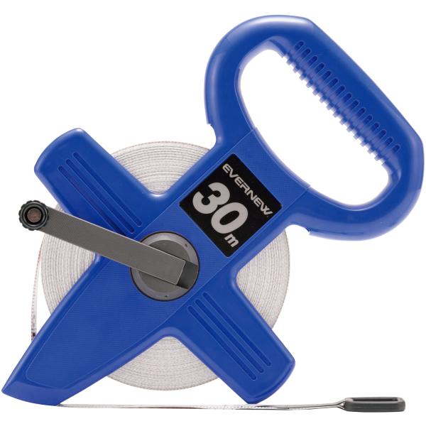 エバニュー Evernew EVリール 30m 体育 授業 体育授業 体つくり 部活 運動 メジャー  EKA845　軽量でシンプル仕様でも、目盛りは両面使用で洗えるグラスファイバー製テープを採用しています。コスパに自信ありのEVリール。3...