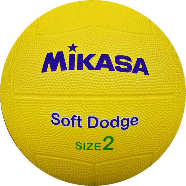 ミカサ MIKASA ソフトドッジボール2号 イエロー ジュニア 子ども 小学低学年用 ドッチボール レクリエーション 学校 体育 発泡ゴム 休み時間 レジャー 公園 ピクニック  DB2DSRY　ソフト性を向上したドッジボール2号球。小学...
