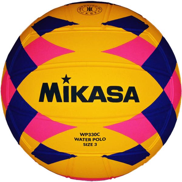 MIKASA （ミカサ） 水泳 ボール 水球 検定球3号 中学女子用 【イエロー/ブルー/ピンク】 WP330C 競技ボール 水球 ガールズ ジュニア・キッズ 子供用 マルチカラー 黄 青 桃 23FW {SK} MIKASA（ミカサ） 水球 検定球3号 中学女子用 イエロー×ブルー×ピンク