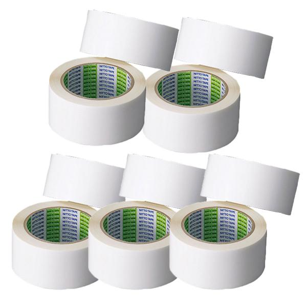 モルテン Molten ポリラインテープ白色 バレー・バスケ・ハンドボール用 PT5W 5個セット 10巻 幅50mm×長さ50m 2巻入×5 非伸縮 直線用 PT5WSET5　バレーボールなら5コート分対応できるポリラインテープ10本セッ...