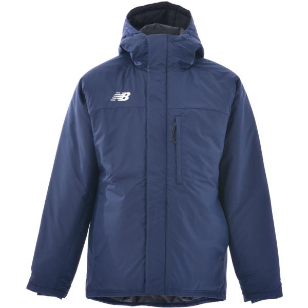 ニューバランス New Balance パデットハーフコート メンズ ウェア アウター ジャケット 中綿 防寒 保温 練習 ロゴ 移動 部活 トレーニング ウェア 上着 秋 ラ