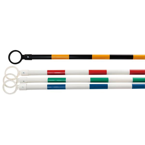 三和体育 コーン用バー2m 白×赤 学校 体育 授業 部活動 クラブ活動 器具 備品 用品 用具 安全対策 セーフティ 視認性 蓄光反射タイプ 日本製 カラーコーン  S4126　夜でも視認性の高い蓄光反射タイプ。