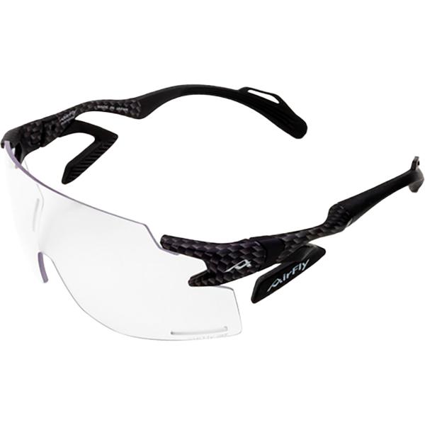 エアフライ Airfly 鼻パッドのないスポーツサングラス AF-301 C-33BK 調光レンズ UVカット率99以上 大型 自転車 前傾姿勢 視界 確保 熱中症対策 メガネ  AF301C33BK　自転車用にも最適な大型の調光レンズ採用...