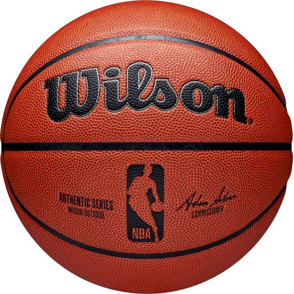 ウイルソン Wilson NBA AUTHENTIC インドア・アウトドア バスケットボール ブラウン 7号球 男子用 中学 高校 大学 社会人 一般 部活動 クラブ サークル レプリ