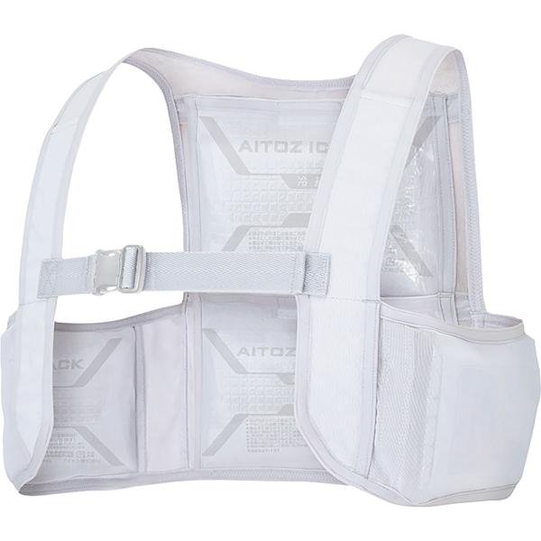 ゼット学校体育 アイスベスト 熱中症対策 暑さ対策 グッズ 保冷剤 4つ 冷却ベスト クールベスト 夏 背中 ウェア アイスパック 長さ調節可 屋外 イベント運営 バックル  ZAIT948　保冷剤を装着して直用可能なベスト。