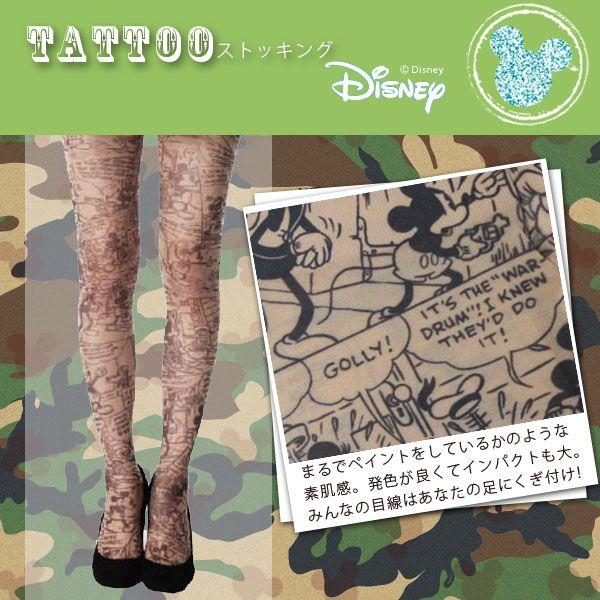 ディズニー タトゥーストッキング コミック柄 デニール ディズニータイツ 柄タイツ ストッキング メール便送料無料 028 041 Si Taヤフー店 通販 Yahoo ショッピング