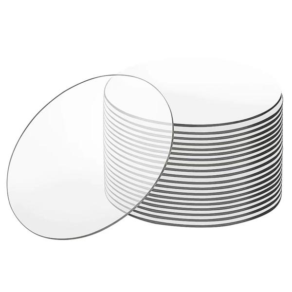 【高透明度のアクリル製】商品の展示や手芸にお使いいただけるアクリル製の円板になります。 【10枚セット】10枚セットのアクリルプレートですので、フィギュアの土台や、アクスタのスタンドなどのコレクションの展示や、キーホルダーの作成・DIYなど...