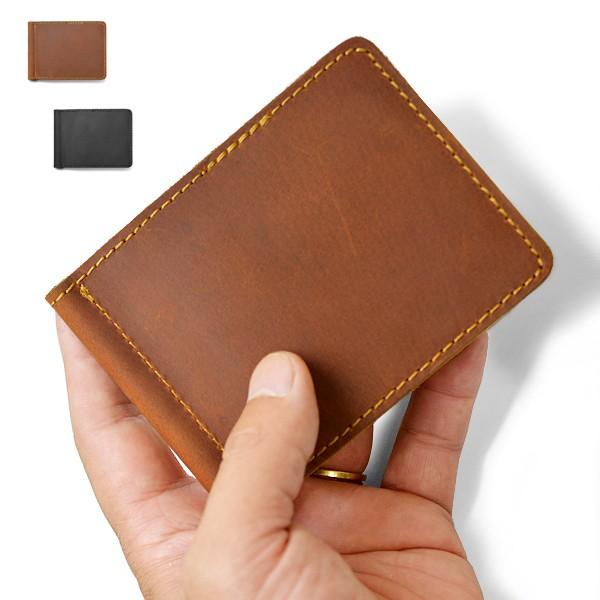 レザー マネークリップ 財布 革財布 マネークリップ 本革 牛革 メンズ レディース 牛革マネークリップ 札