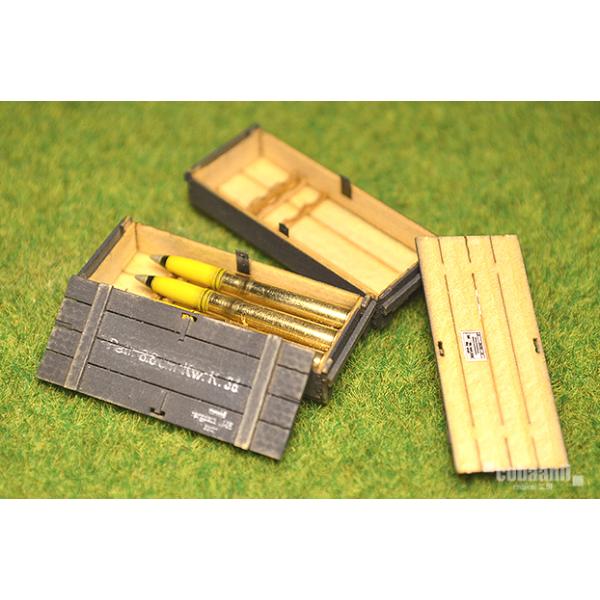 【SALE】CobaanI mokeI 工房 1/35 FS-079 独56口径8.8cm kwk36砲弾弾薬箱(2組入)