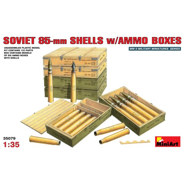 【SALE】ミニアート 1/35 MA35079 ソビエト85mm砲弾&弾薬箱セット