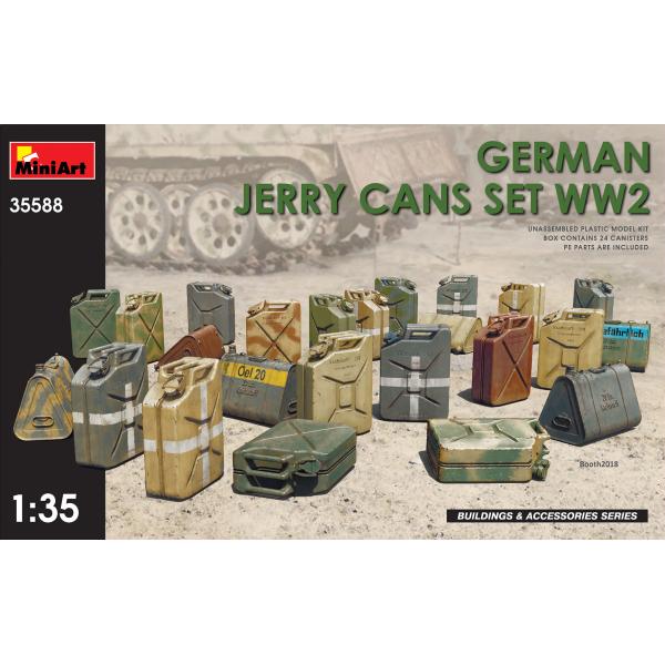 【SALE】ミニアート 1/35 MA35588 独燃料携行缶セット(WW2)4種類、計24本入