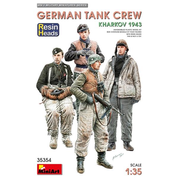 【SALE】ミニアート 1/35 MA35354 ドイツ戦車兵4体入(ハリコフ攻防戦1943)レジンキャスト製頭部部品付