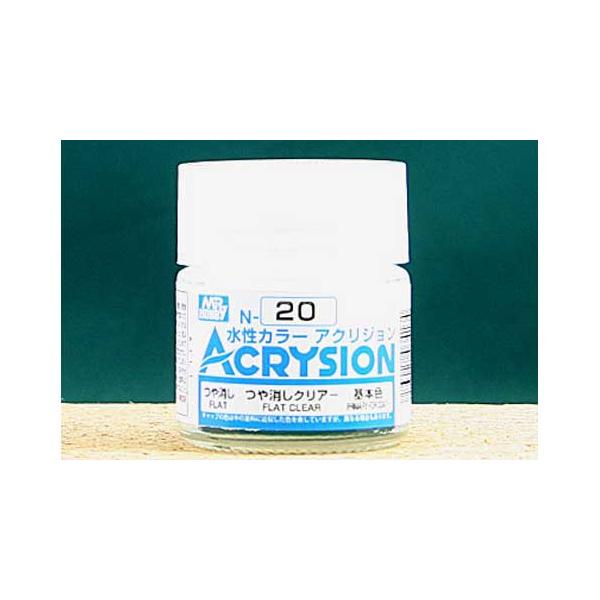 GSIクレオス 水性カラー アクリジョン N-20 つや消しクリアー(10ml