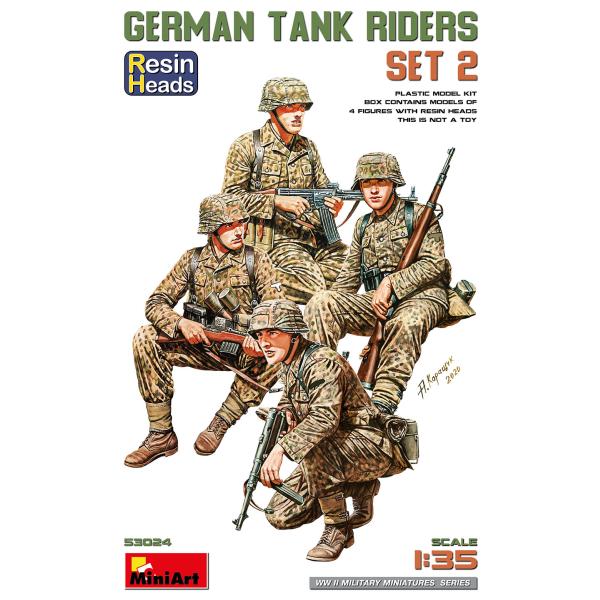 【SALE】ミニアート 1/35 MA53024 ドイツ戦車跨乗兵セット2.頭部レジン製