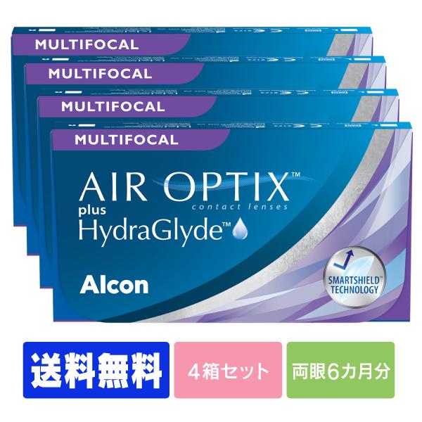 【送料無料】 【処方箋不要】 エアオプティクス プラス ハイドラグライド遠近両用 4箱 ポスト便 (コンタクト 2week コンタクトレンズ 2week )