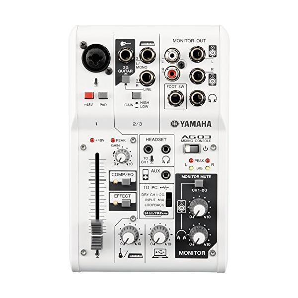 ヤマハ YAMAHA ウェブキャスティングミキサー オーディオインターフェース 3チャンネル AG03 インターネット配信に便利な機能付き 音楽