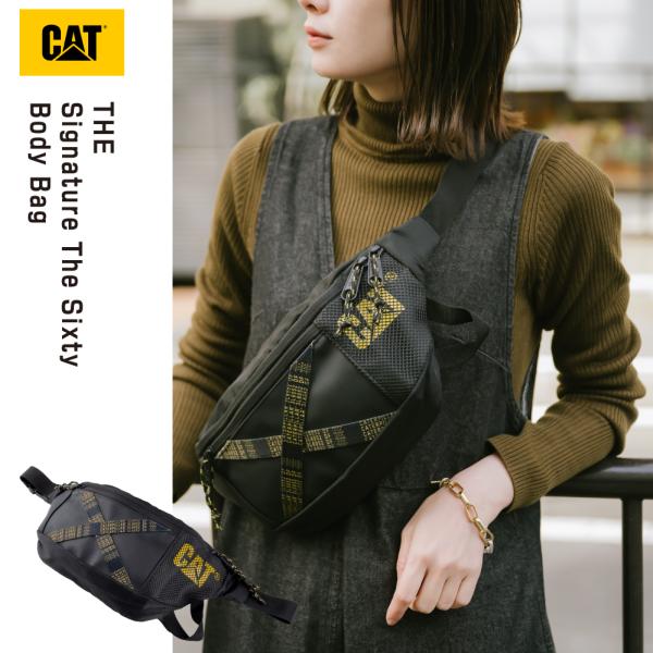 CATERPILLAR(キャタピラー)キャディバッグ　ブラック キャタピラー cat ボディバッグ ウエストポーチ ショルダーバッグ