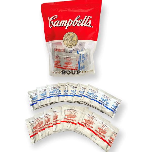 Campbells キャンベル コーンポタージュ ８袋 クラムチャウダー 8袋 スープ レトルト インスタント 詰め合わせ コストコキャンベル コーンポタージュ8袋＆クラムチャウダー8袋 　合計16パック2種類のスープの味が楽しめる粉末タイ...