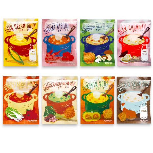ママン スープセット 8種類×2袋 計16袋 アソートパック 個包装 インスタント コーンクリーム クラムチャウダー スープ ギフト・手軽に楽しめるMAMANのスープ・全8種類からのアソートパック・使い切りサイズなので、ぜひいろんな味を楽し...