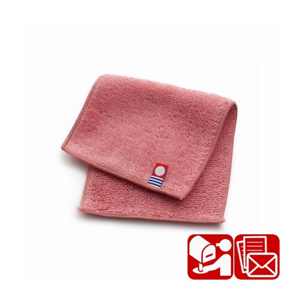 ハンカチタオル 日用品 500円 記念品 粗品 景品 メール便対応 サスティナブルタオル 日本製 愛媛今治 ハーフハンカチ ローズレッド (64810)