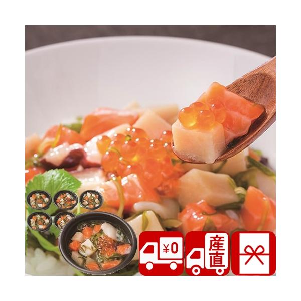 ギフト 送料無料 産地直送 陸奥三陸 たっぷり海鮮丼の具 6個セット(PFKD-002A)