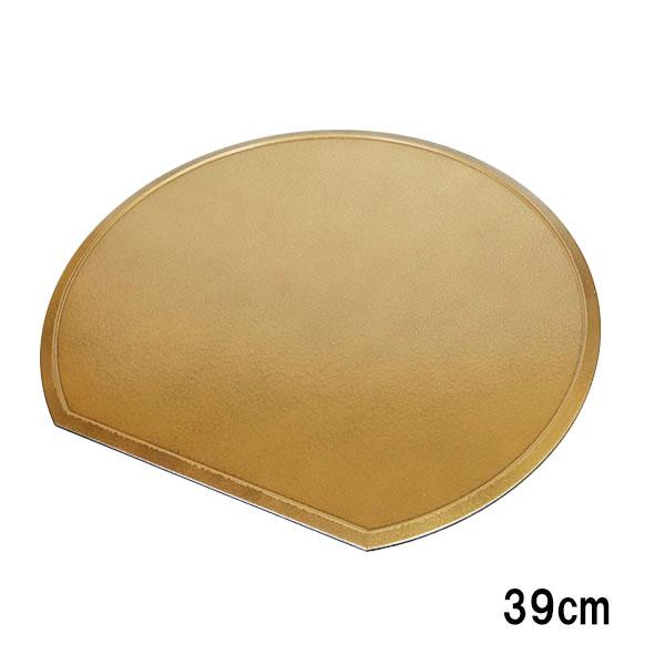 半月膳 トレー トレイ お盆 金 39cm 日本製 お膳 会席膳 半月盆 D型