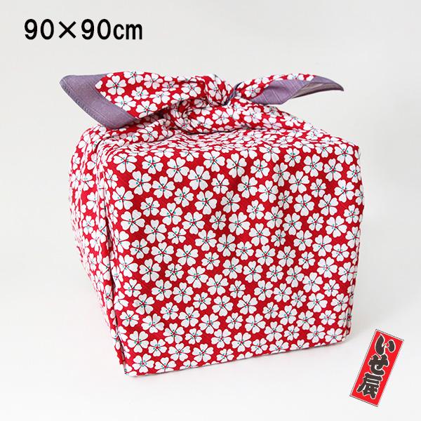 風呂敷 大判 90cm 花ちらし 赤 いせ辰 綿100 江戸千代紙 ふろしき 重箱 風呂敷バッグ エコバッグ 包み 和風 おしゃれ 日本製 Hanatirasiakadai 漆木屋 通販 Yahoo ショッピング