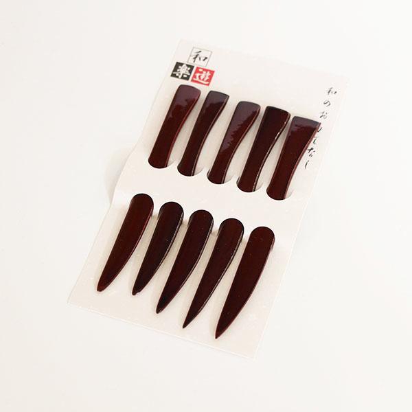 木製 ナイフ 菓子ナイフ ミニナイフ 日本製 5本 セット 溜 12cm 和菓子ナイフ デザートナイフ 果物