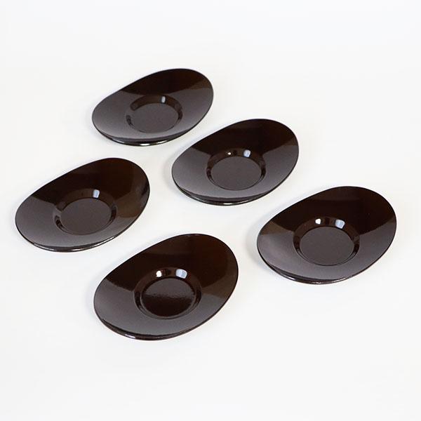 高級漆器高台付茶托 5客 【公式通販】