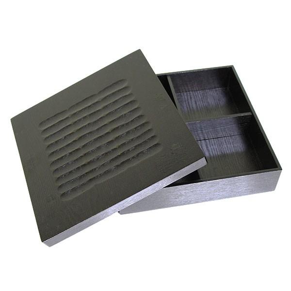 松花堂 弁当箱 オードブル 重箱 黒 木製 漆器 漆塗り 運動会 お正月 Ymz005 漆木屋 通販 Yahoo ショッピング