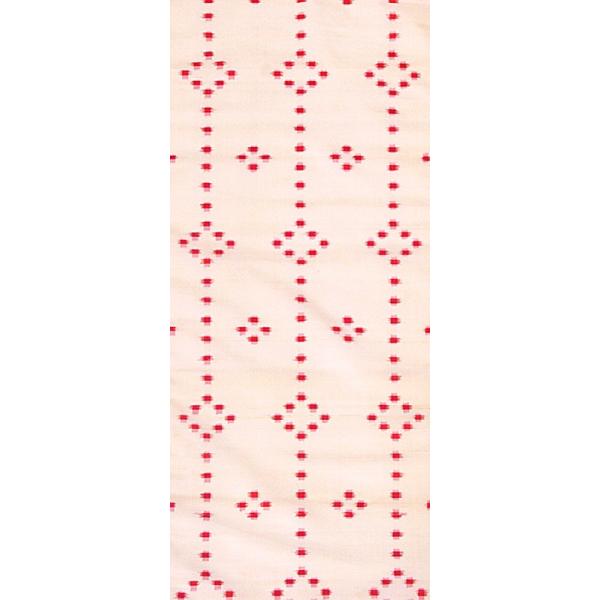 銀座での販売 【1622】古布　絹　銘仙（赤）着物解き　袖ハギレ生地 生地/糸