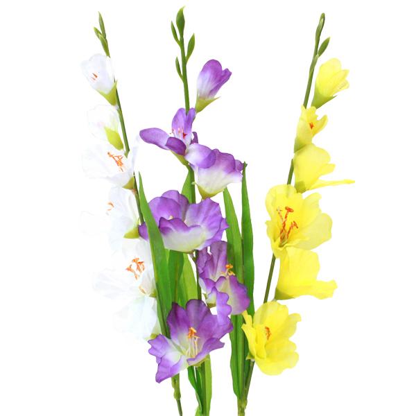 グラジオラスのスプレー 同色48本セット 造花 シルクフラワー Ct触媒 48b シルクフラワーの山久ヤフー店 通販 Yahoo ショッピング