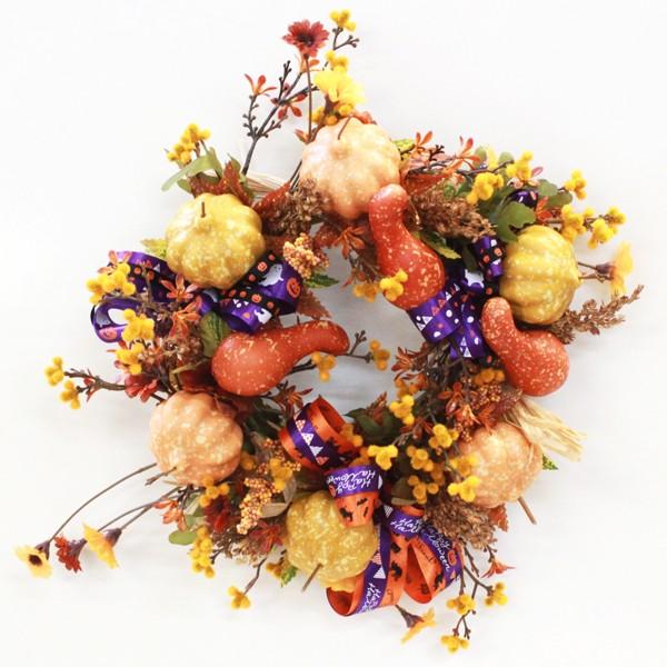 造花 カボチャとベリーのハロウィンリース ハロウィン シルクフラワー Ct触媒 1908 7028 シルクフラワーの山久ヤフー店 通販 Yahoo ショッピング