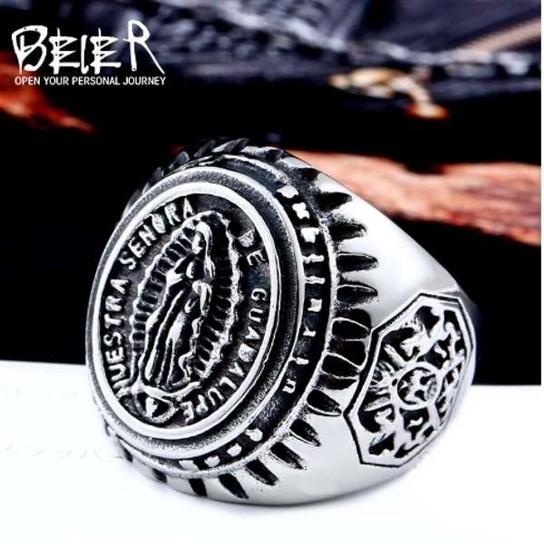 リング メンズ マリア マリア像 ステンレス ゴツイ系 カッコイイ ag4