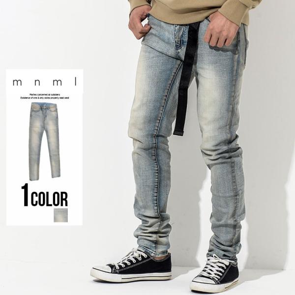 デニムパンツ メンズ Mnml ミニマル X Denim 全1色 秋 送料無料 新品 スキニー ストレッチ ジーンズ 冬 細身 スリム