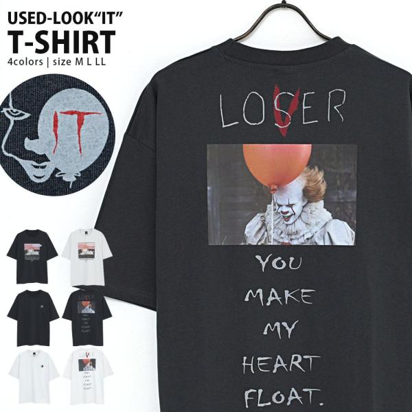 Tシャツ メンズ 半袖 IT イット ペニーワイズ ピエロ 映画T 白T 40代 50代 春 夏 爆買 父の日