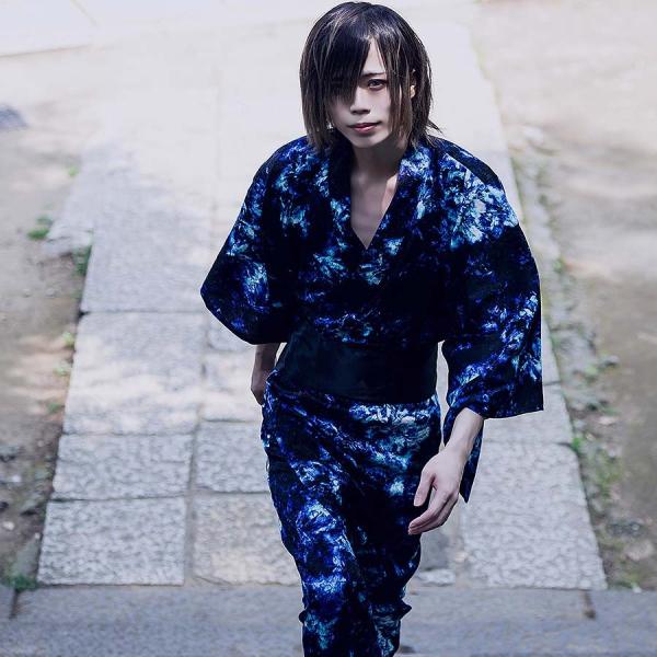 卸売り クーポン対象外 Civarize シヴァーライズ 国産浴衣三点セット 浴衣 帯 雪駄 全2色 派手 Yukata メンズ 下駄 男性 V系 夏