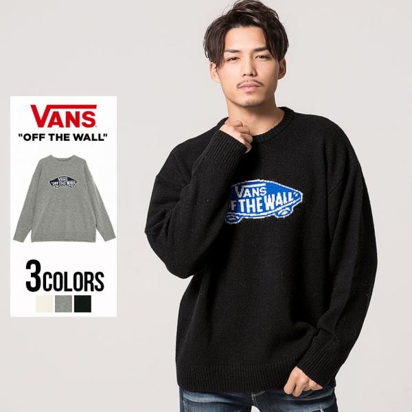 ニット セーター メンズ Vans バンズ Sk8otw Jqd Crew Knit 全3色 ヴァンズ ユニセックス お買得 ブランド 秋 クルーネック M L 冬